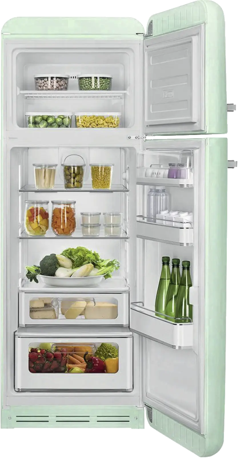 SMEG FAB30RPG6 Koel-vriescombinatie 50's Style - Watergroen