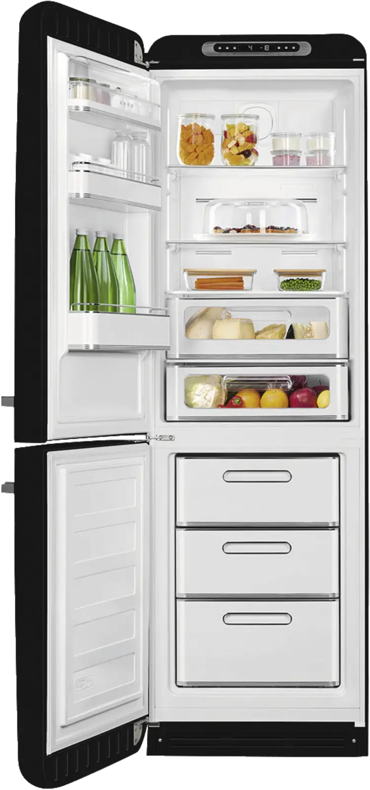 SMEG FAB32LBL6 Koel-vriescombinatie 50's Style - Zwart