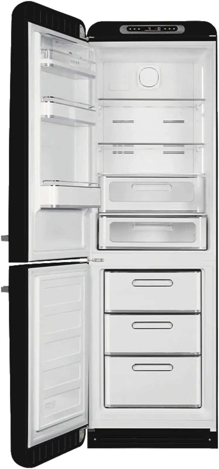 SMEG FAB32LBL6 Koel-vriescombinatie 50's Style - Zwart