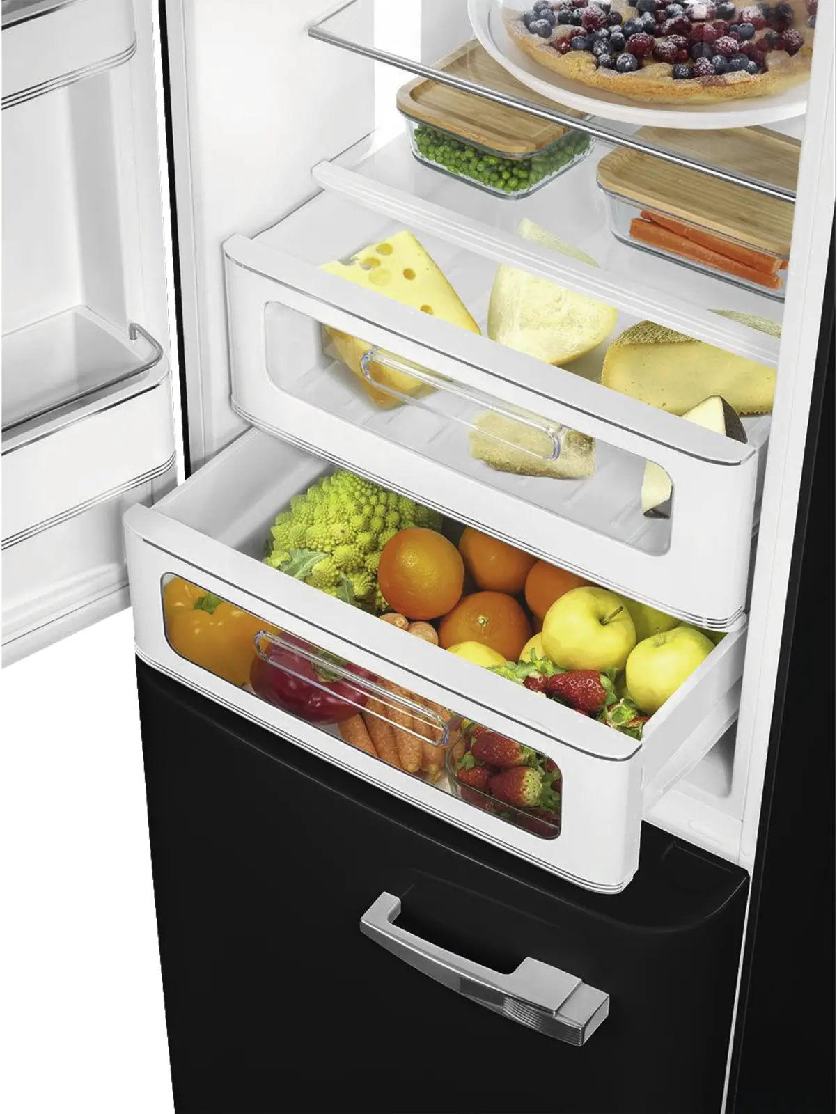 SMEG FAB32LBL6 Koel-vriescombinatie 50's Style - Zwart