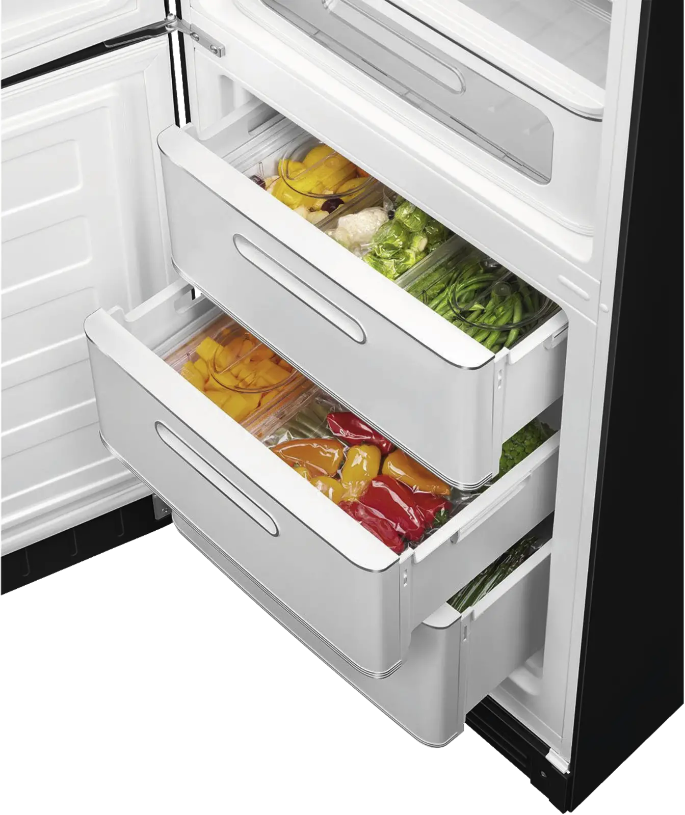 SMEG FAB32LBL6 Koel-vriescombinatie 50's Style - Zwart