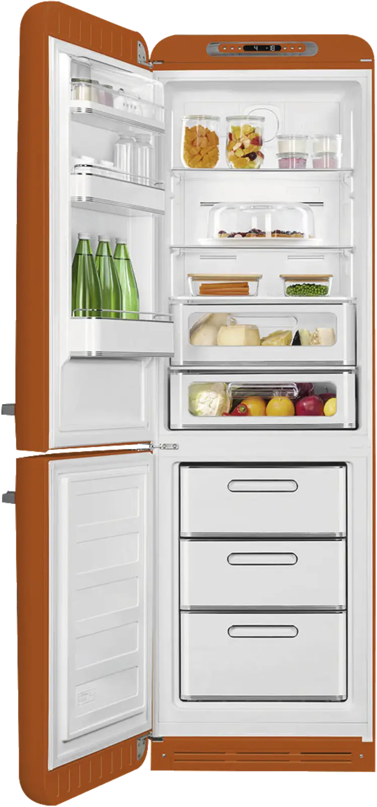 SMEG FAB32LOR6 Koel-vriescombinatie 50's Style - Oranje