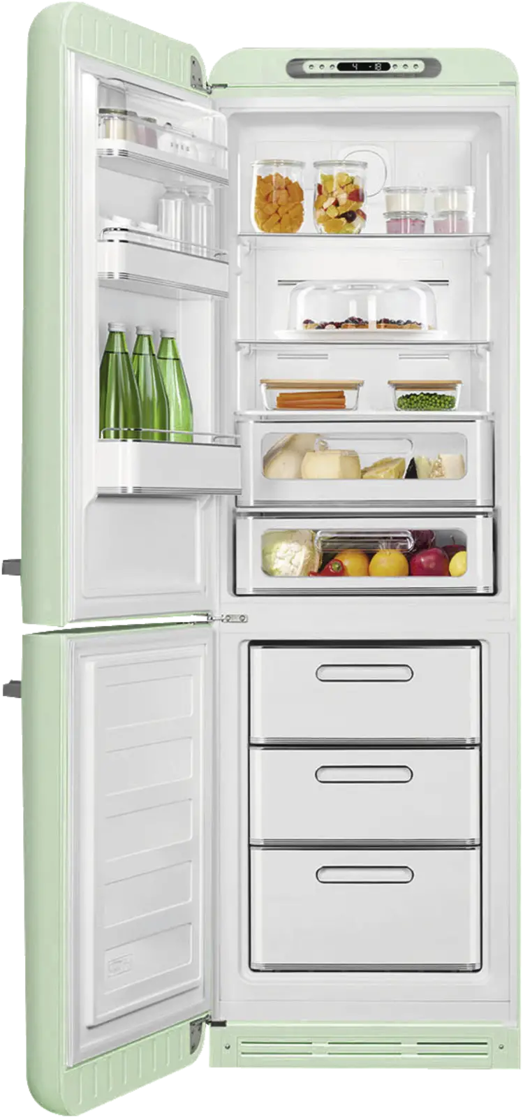 SMEG FAB32LPG6 Koel-vriescombinatie 50's Style - Watergroen