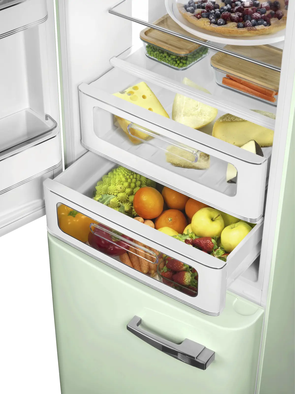SMEG FAB32LPG6 Koel-vriescombinatie 50's Style - Watergroen