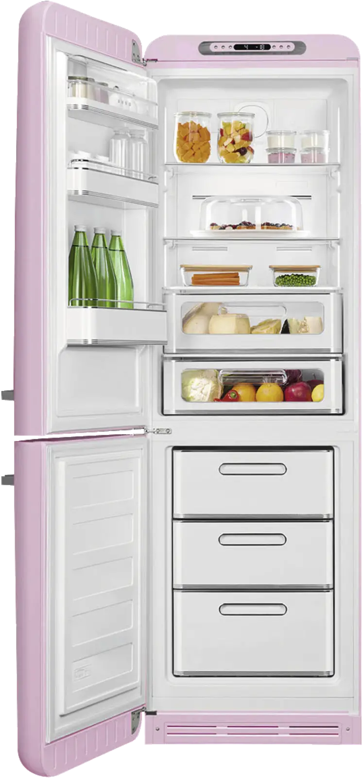 SMEG FAB32LPK6 Koel-vriescombinatie 50's Style - Roze