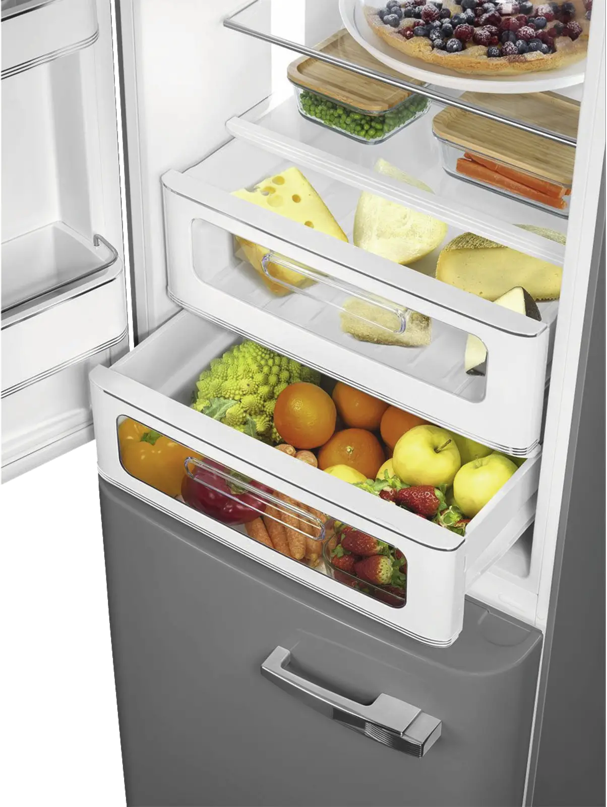 SMEG FAB32LSV6 Koel-vriescombinatie 50's Style - Zilver