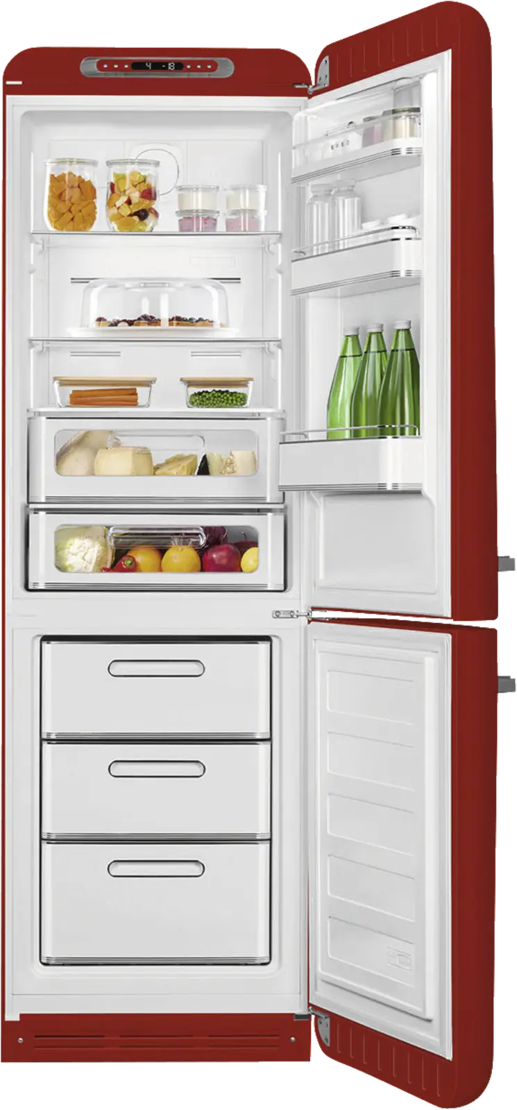 SMEG FAB32RRD6 Koel-vriescombinatie 50's Style - Rood