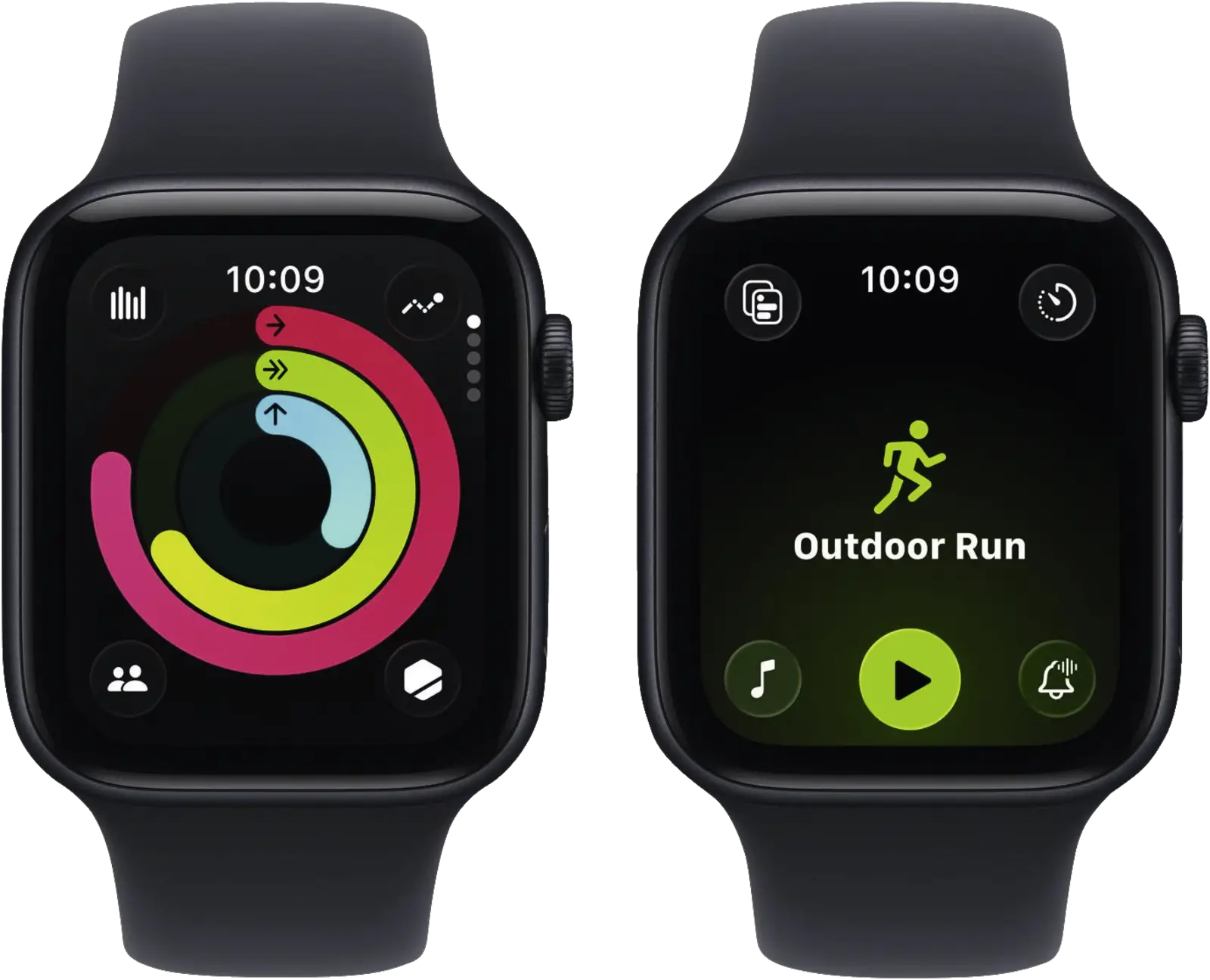 Apple Watch SE 3 44mm GPS Sportband S/M Zwart