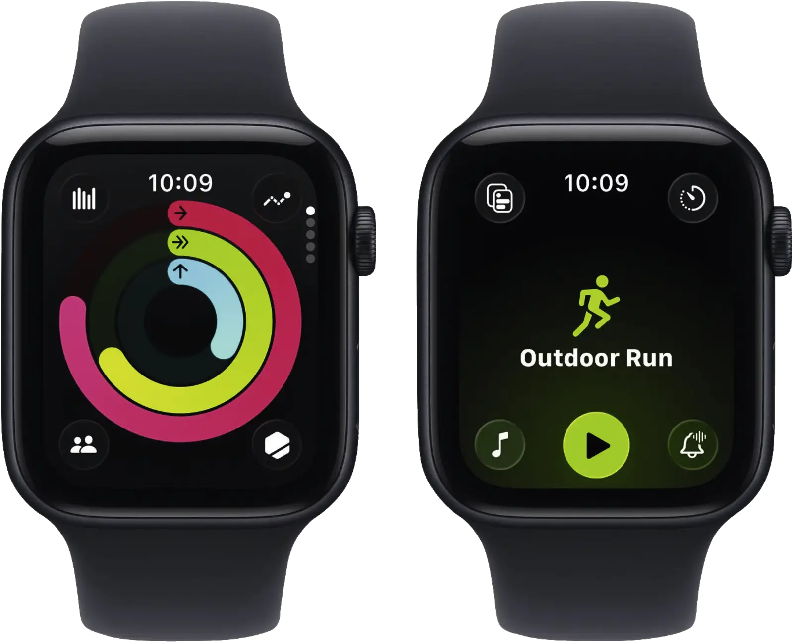 Apple Watch SE 3 44mm GPS Sportband M/L Zwart