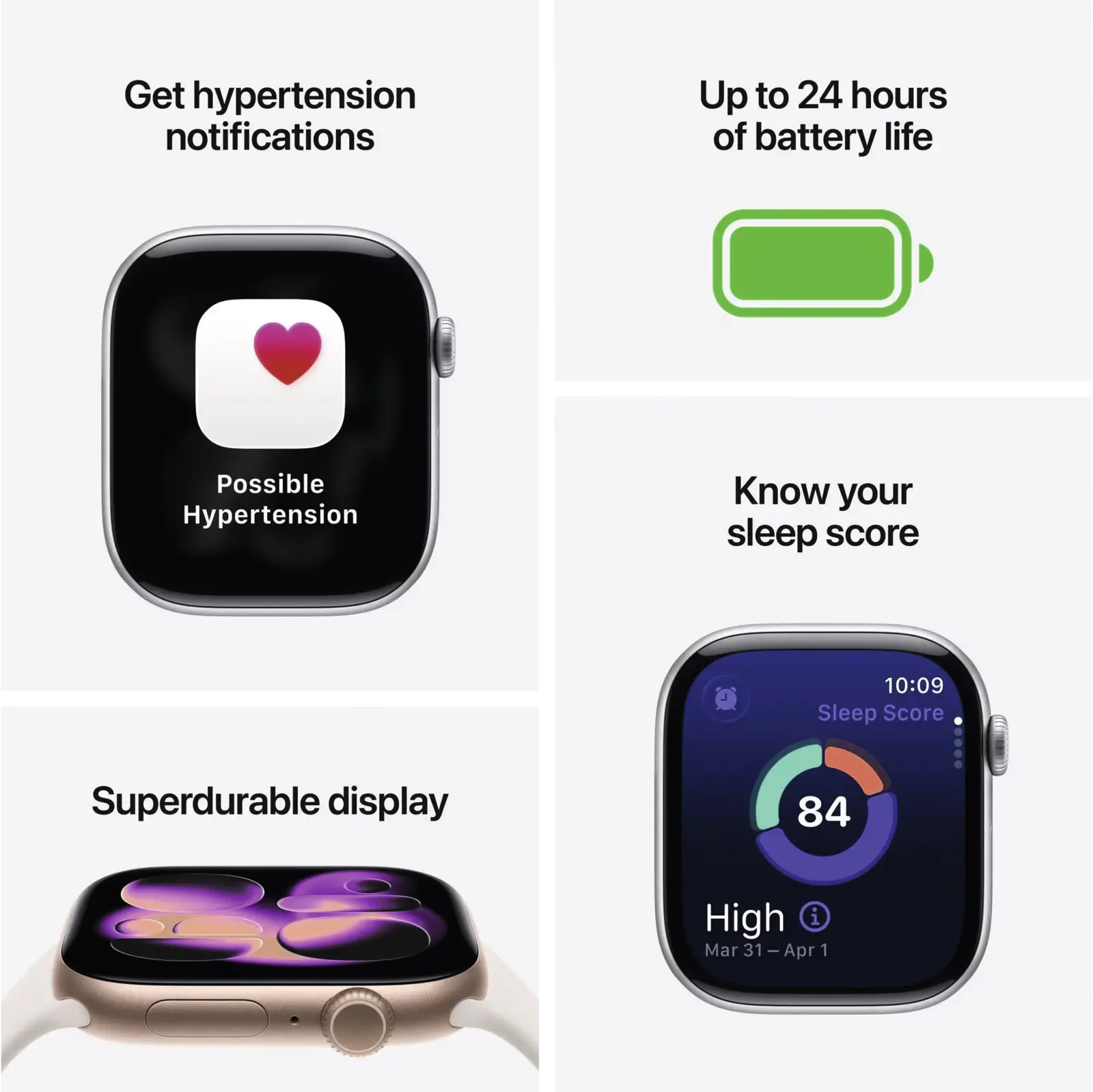 Apple Watch Series 11 42mm GPS Aluminium Sportband M/L Zwart