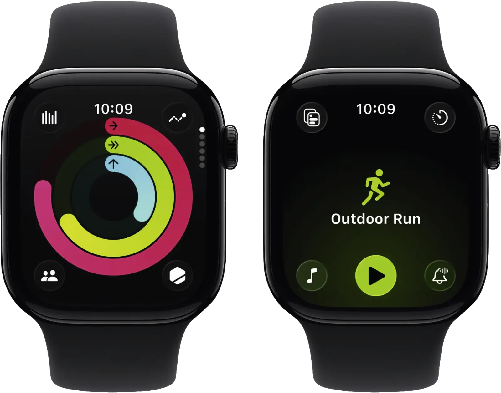 Apple Watch Series 11 42mm GPS Aluminium Sportband M/L Zwart