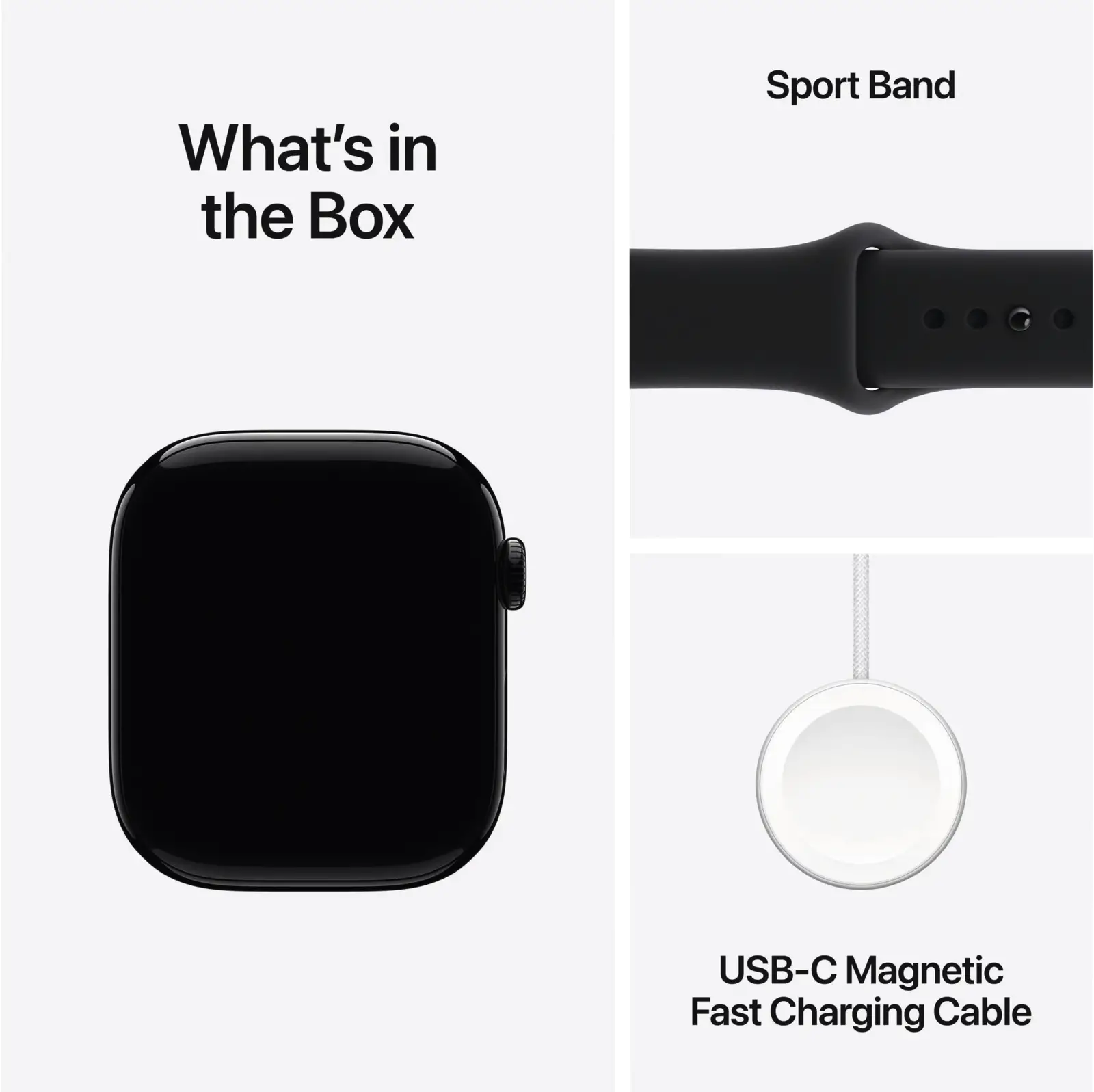 Apple Watch Series 11 46mm GPS Aluminium Sportband S/M Zwart