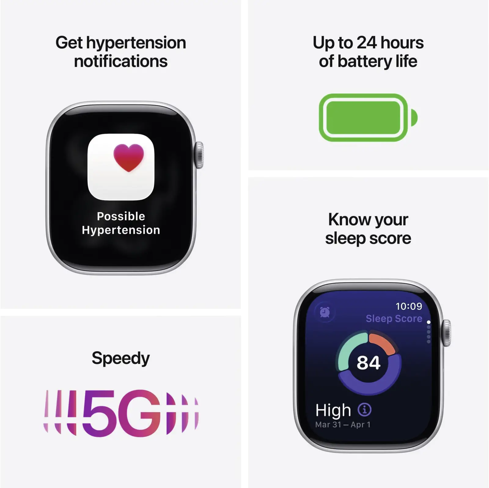 Apple Watch Series 11 42mm GPS + Cellular Sportband S/M Zwart