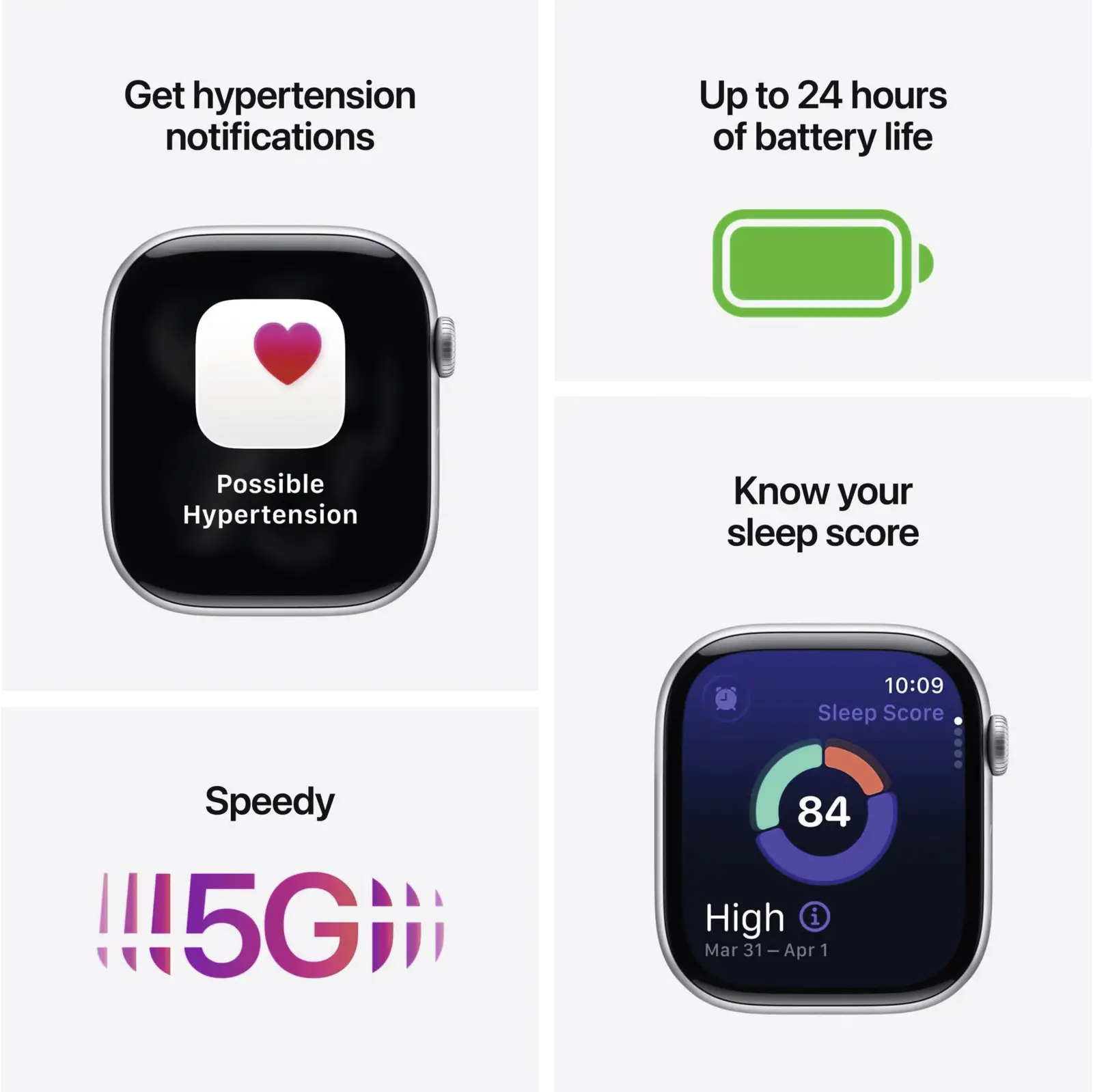 Apple Watch Series 11 42mm GPS + Cellular Sportband M/L Zwart
