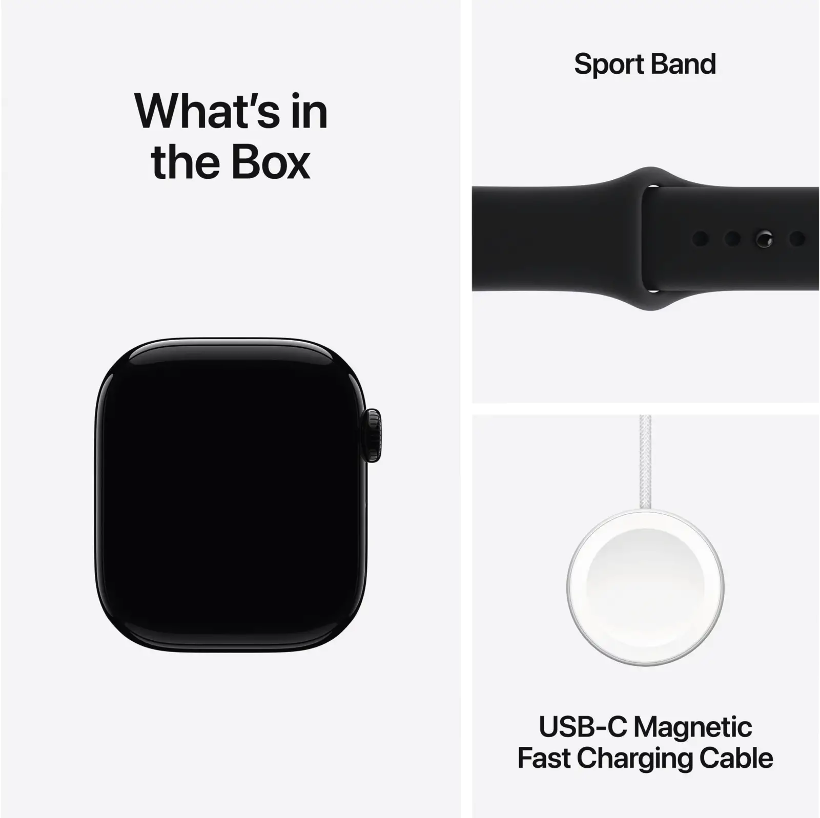 Apple Watch Series 11 42mm GPS + Cellular Sportband M/L Zwart