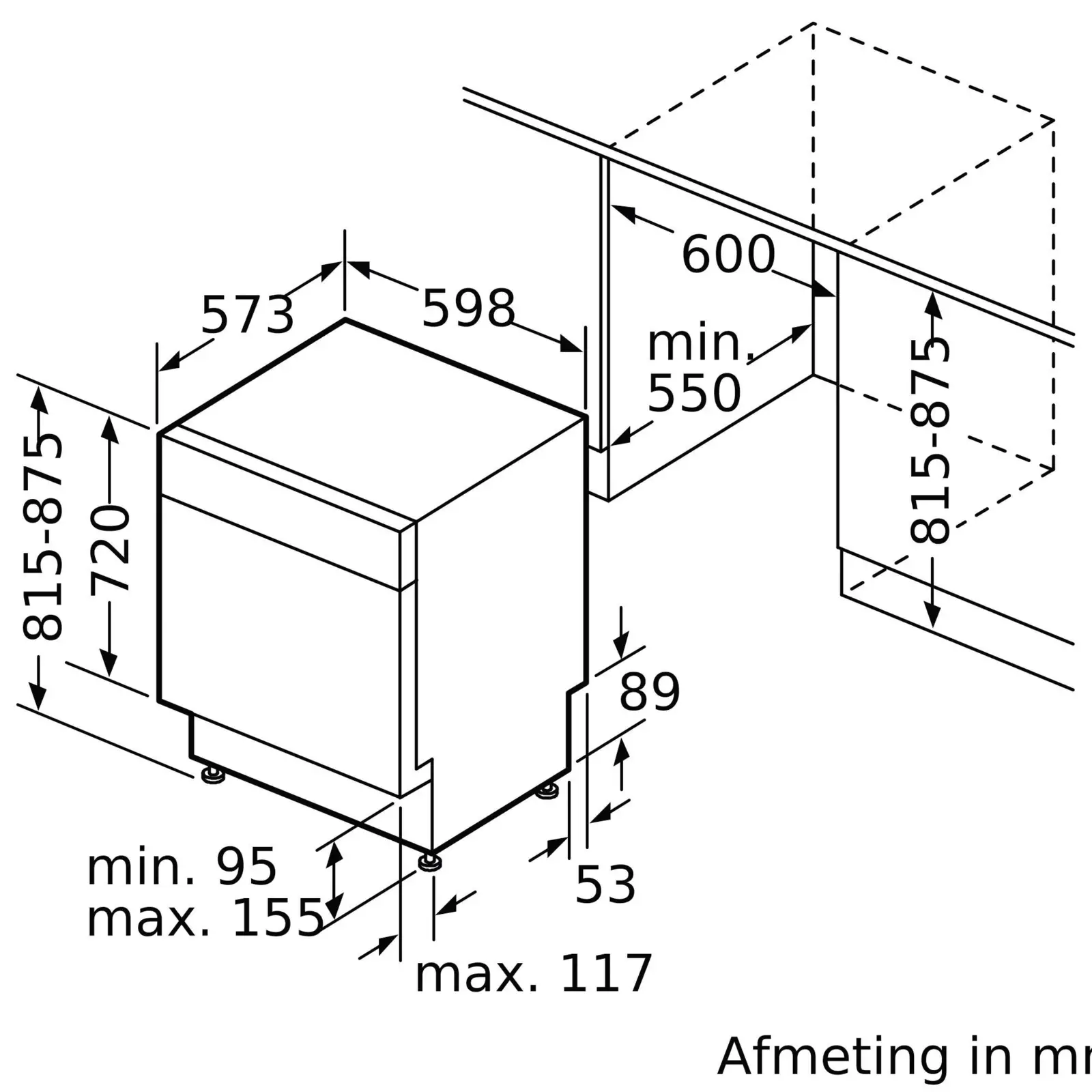 Siemens SN43ES05ME iQ300 extraKlasse Inbouw Vaatwasser