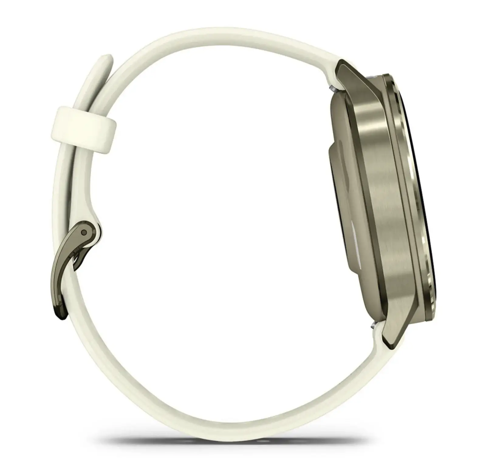 Garmin Venu 4 - 41 mm, Lunar Gold met Bone siliconen bandje
