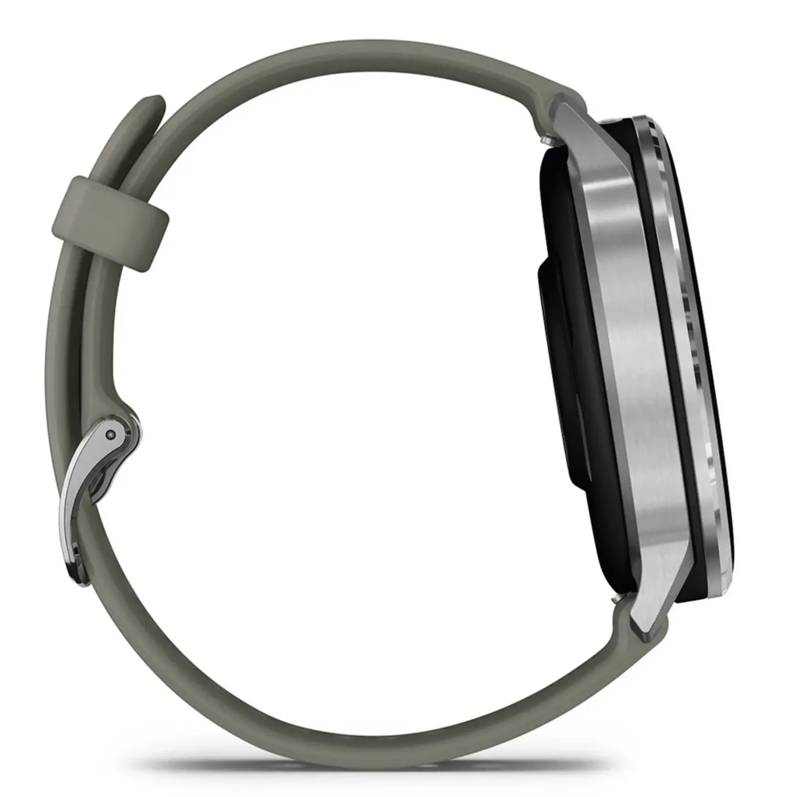 Garmin Venu 4 45 mm, Zilver met zilvergrijze siliconen band