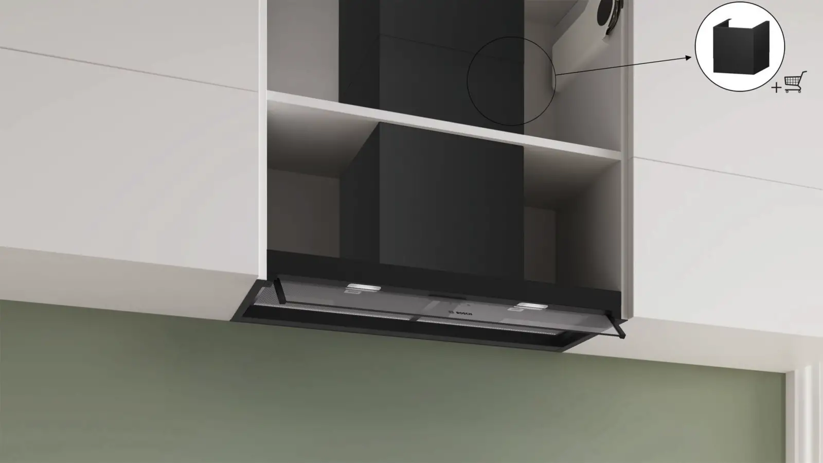 BOSCH DBB85CC60 Serie 4 Geïntegreerde Blokdesign Schouwkap