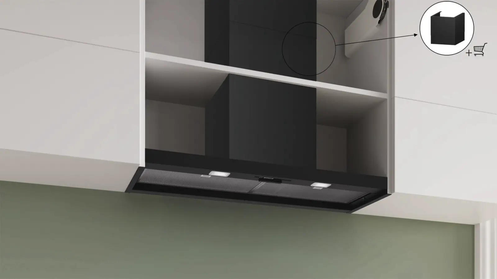 BOSCH DBB93BC60 Serie 2 Geïntegreerde Blokdesign Schouwkap