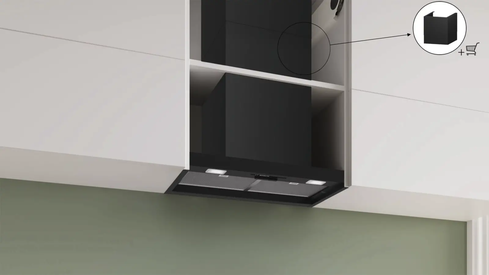 BOSCH DBB63BC60 Serie 2 Geïntegreerde Blokdesign Schouwkap