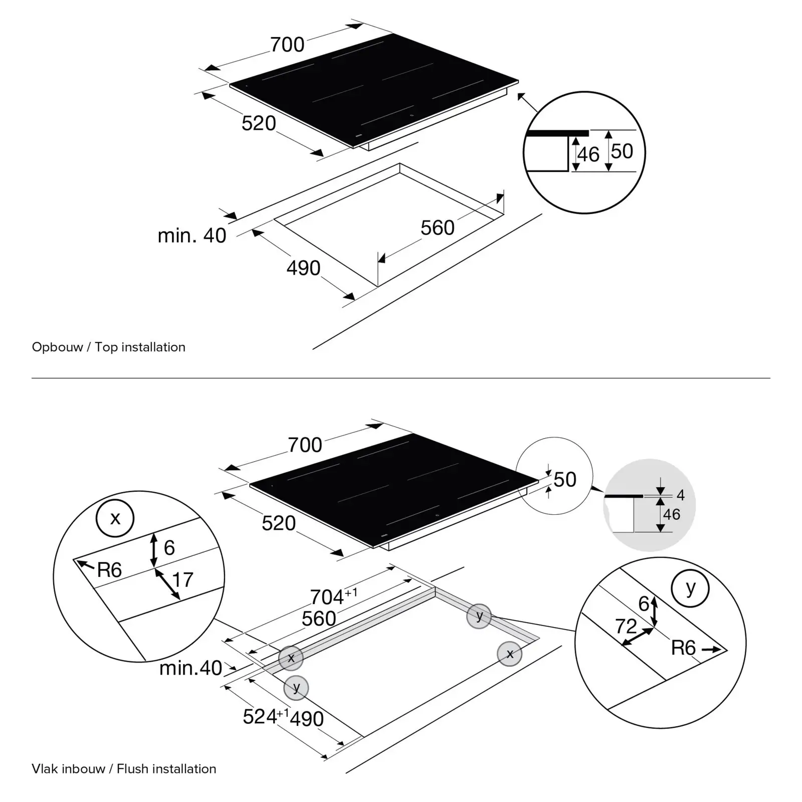 ATAG HI87471FV Inbouw Inductiekookplaat 