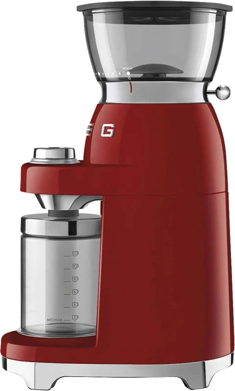 SMEG CGF03RDEU 50's Style Koffiemolen - Rood