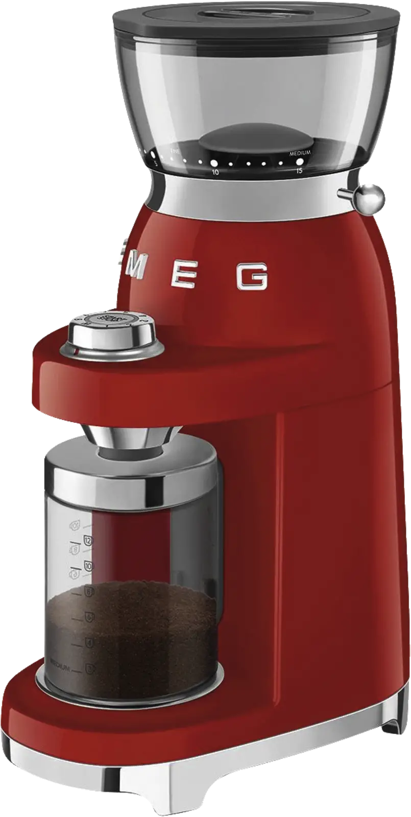 SMEG CGF03RDEU 50's Style Koffiemolen - Rood