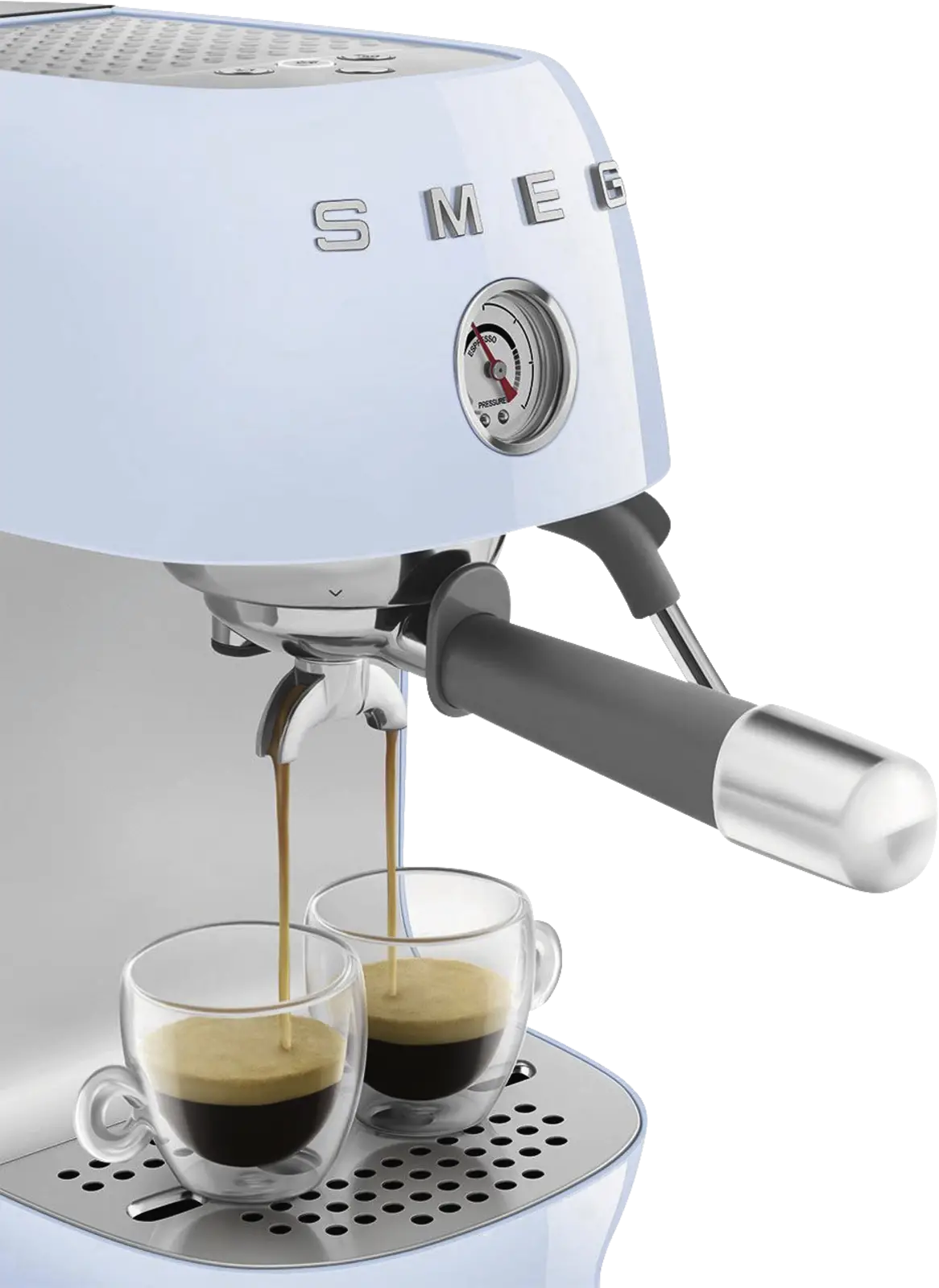 SMEG ECF03PBEU 50's Style Handmatige Espressomachine - Pastel Blauw