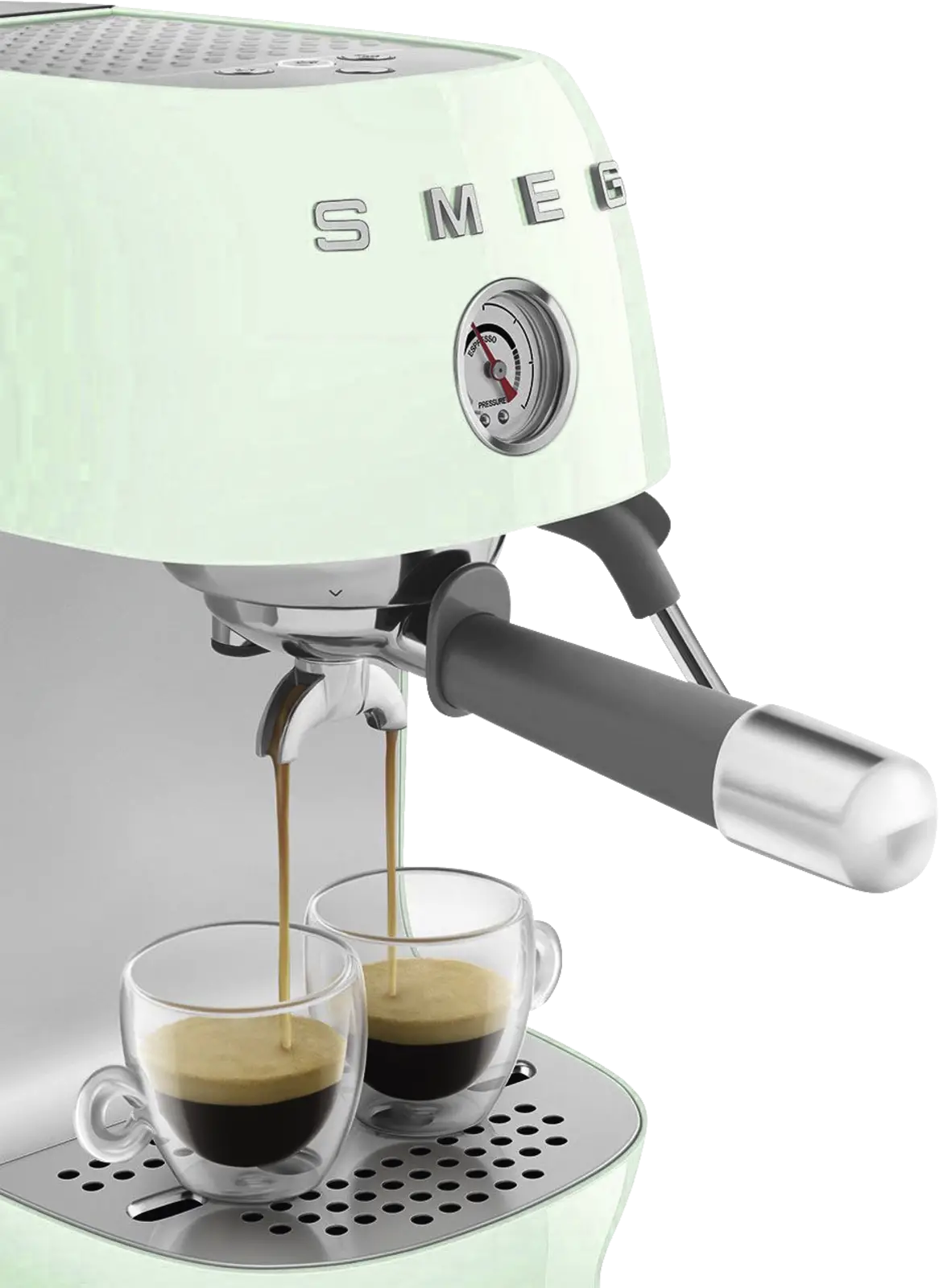 SMEG ECF03PGEU 50's Style Handmatige Espressomachine - Watergroen