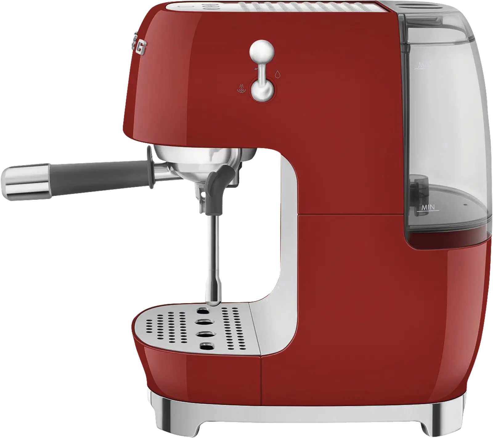 SMEG ECF03RDEU 50's Style Handmatige Espressomachine - Rood
