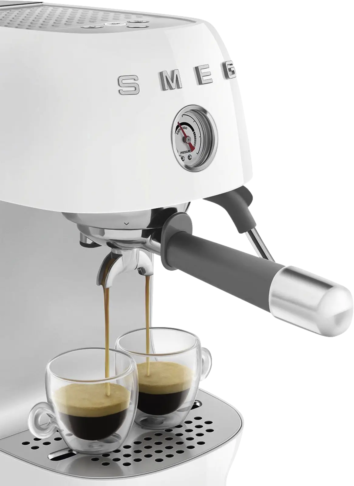 SMEG ECF03WHEU 50's Style Handmatige Espressomachine - Wit 