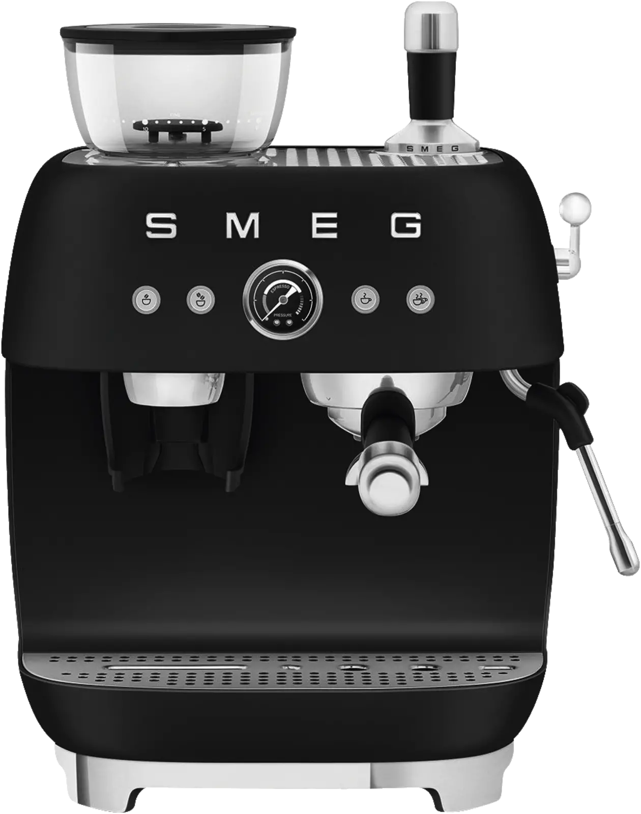 SMEG EGF03BLMEU Handmatige Espressomachine 50's Style - Mat Zwart