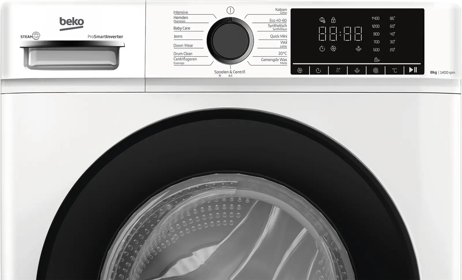 Beko B1W864WB BE SteamCure Wasmachine