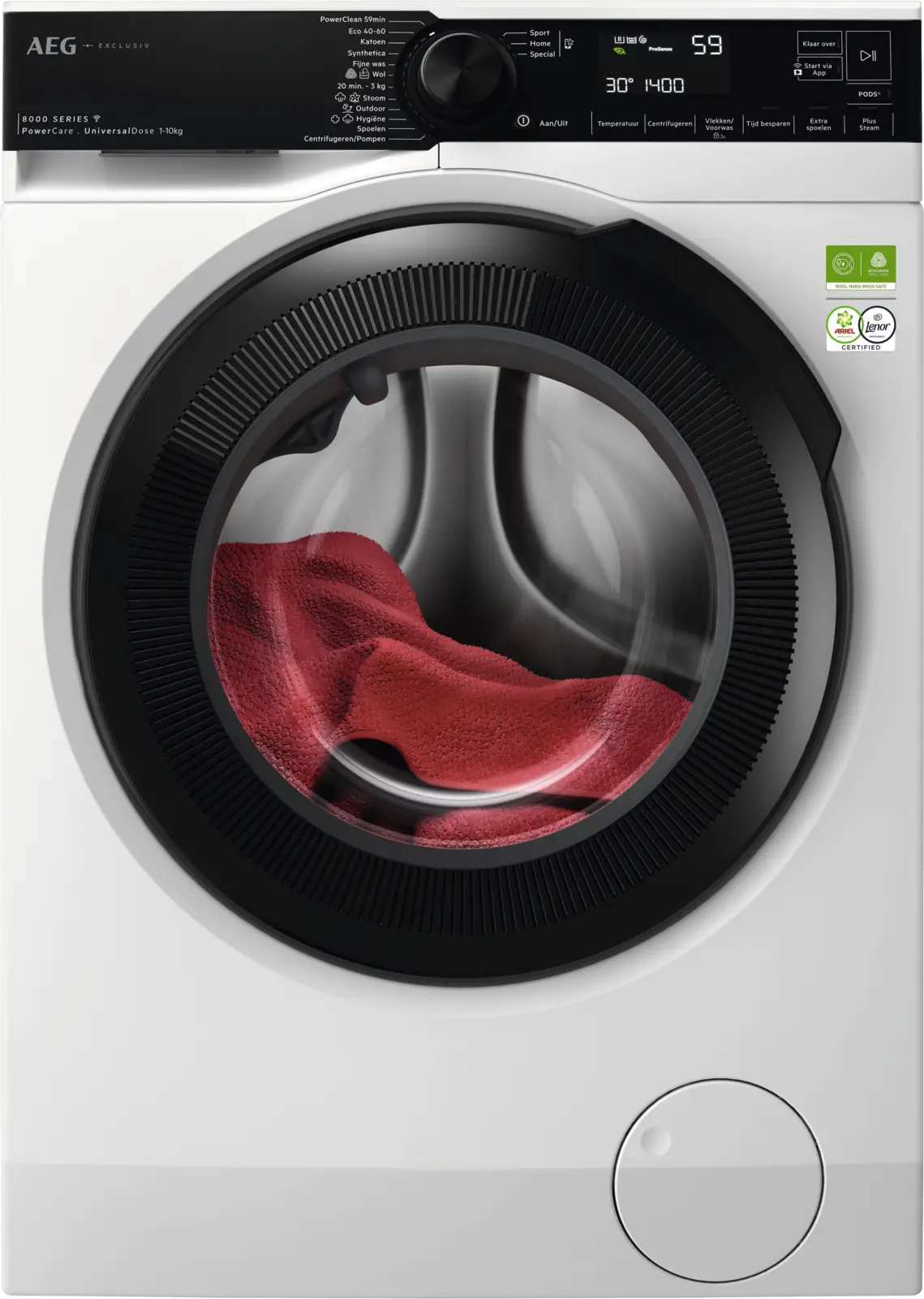 AEG LR86LEIPZIG 8000 PowerCare UniversalDose Wasmachine