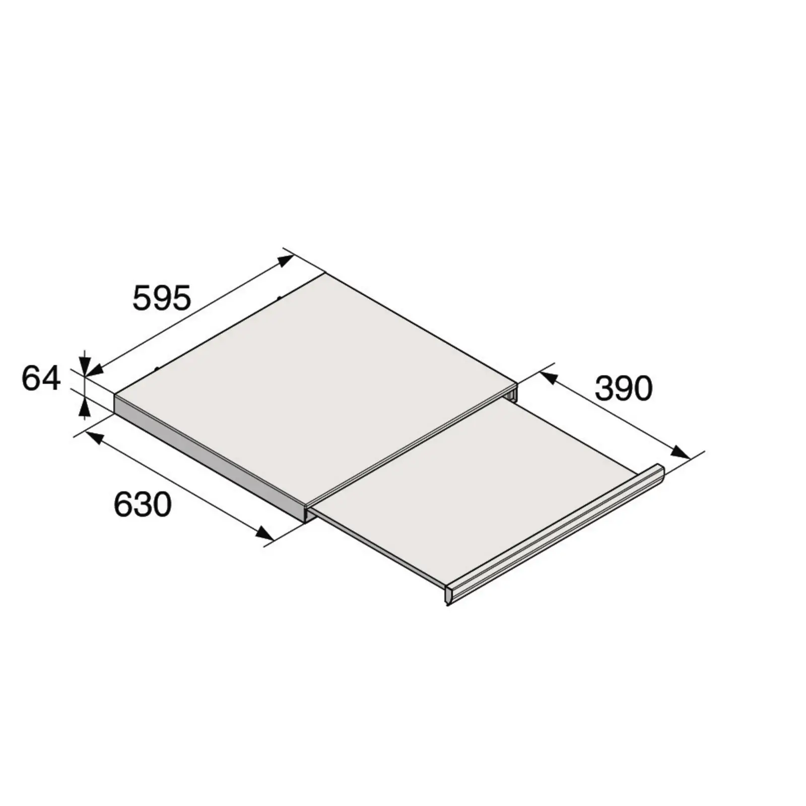ASKO HS60G Uittrekbare Legplank