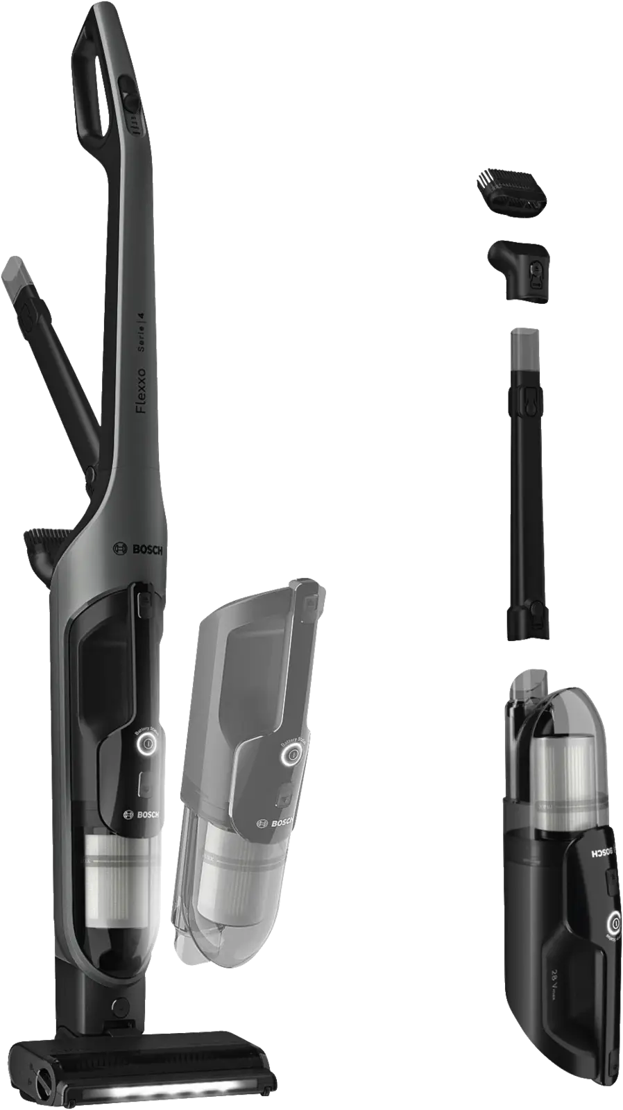 BOSCH BHH4GN28 Serie 4 Flexxo 28 Vmax Steelstofzuiger