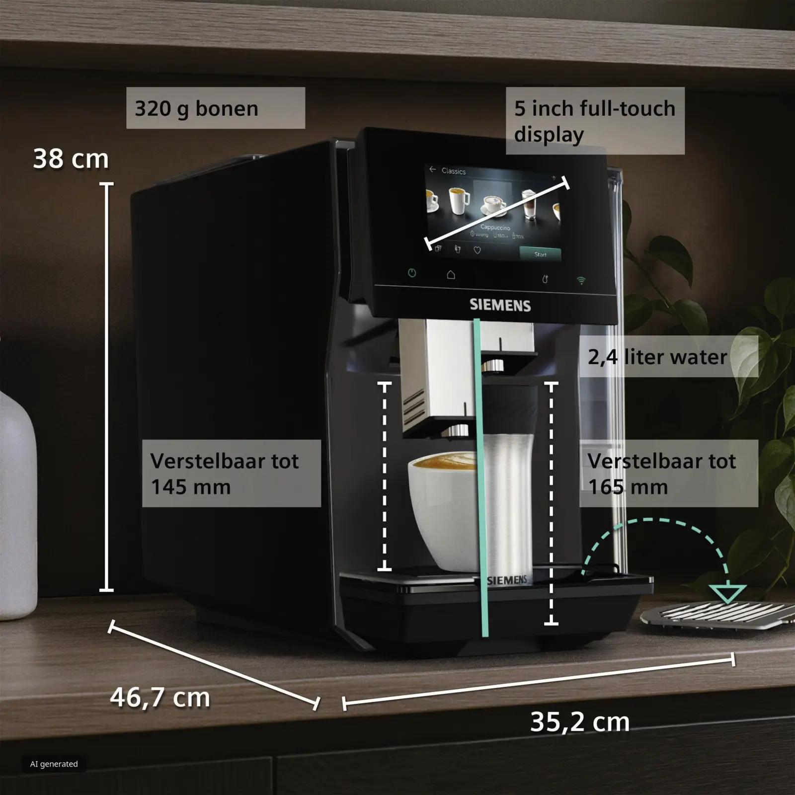 Siemens TP727EF6 EQ700 iAroma extraKlasse Volautomatische Koffiemachine