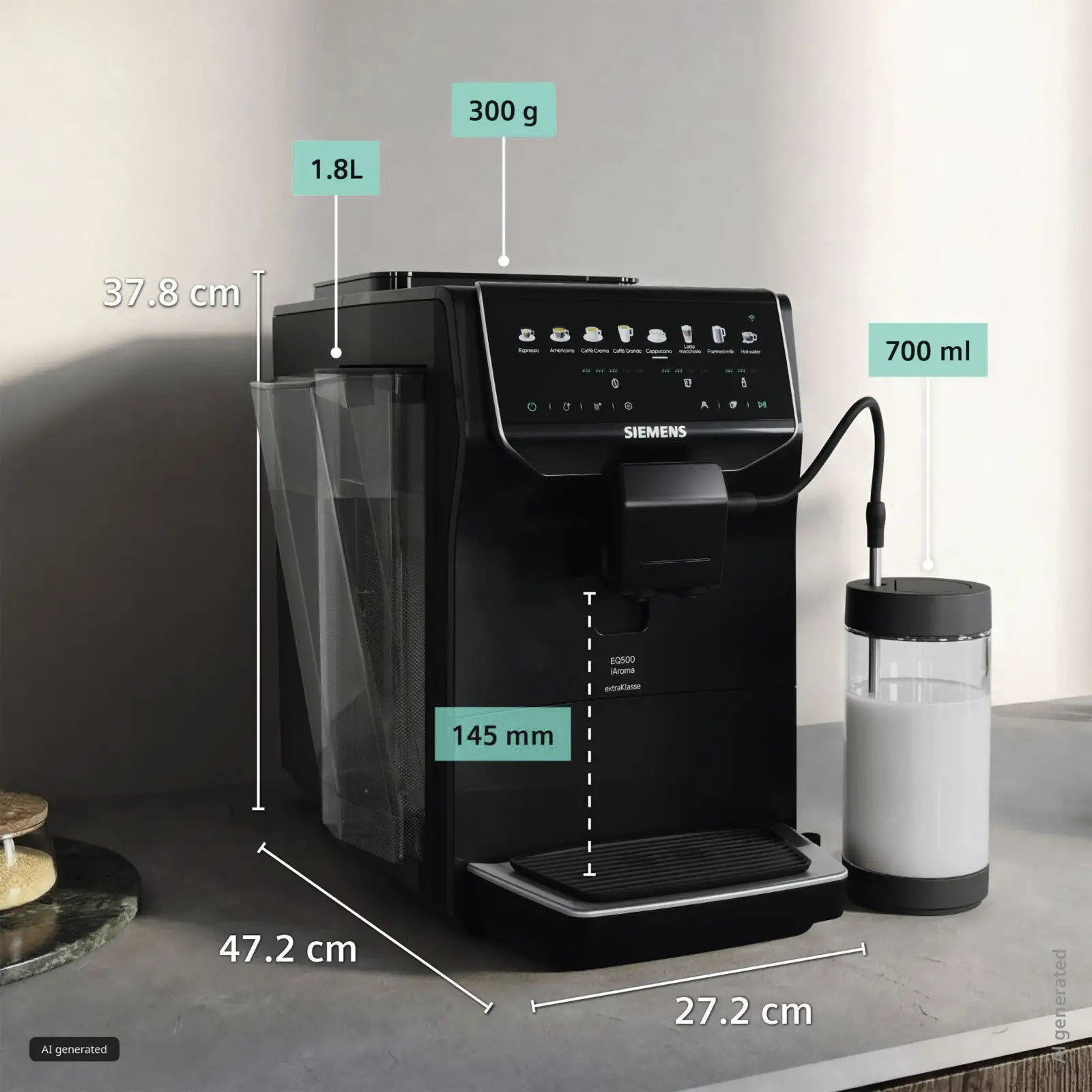 Siemens TP555EF5 EQ500 iAroma extraKlasse Volautomatische Koffemachine