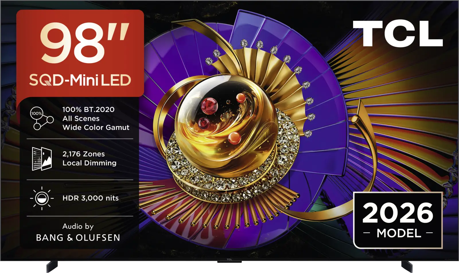 TCL 98MSQLED85L SQD Mini LED 4K TV (2026)