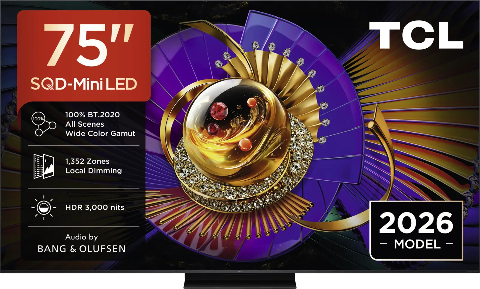 TCL 75MSQLED85L SQD Mini LED 4K TV (2026)