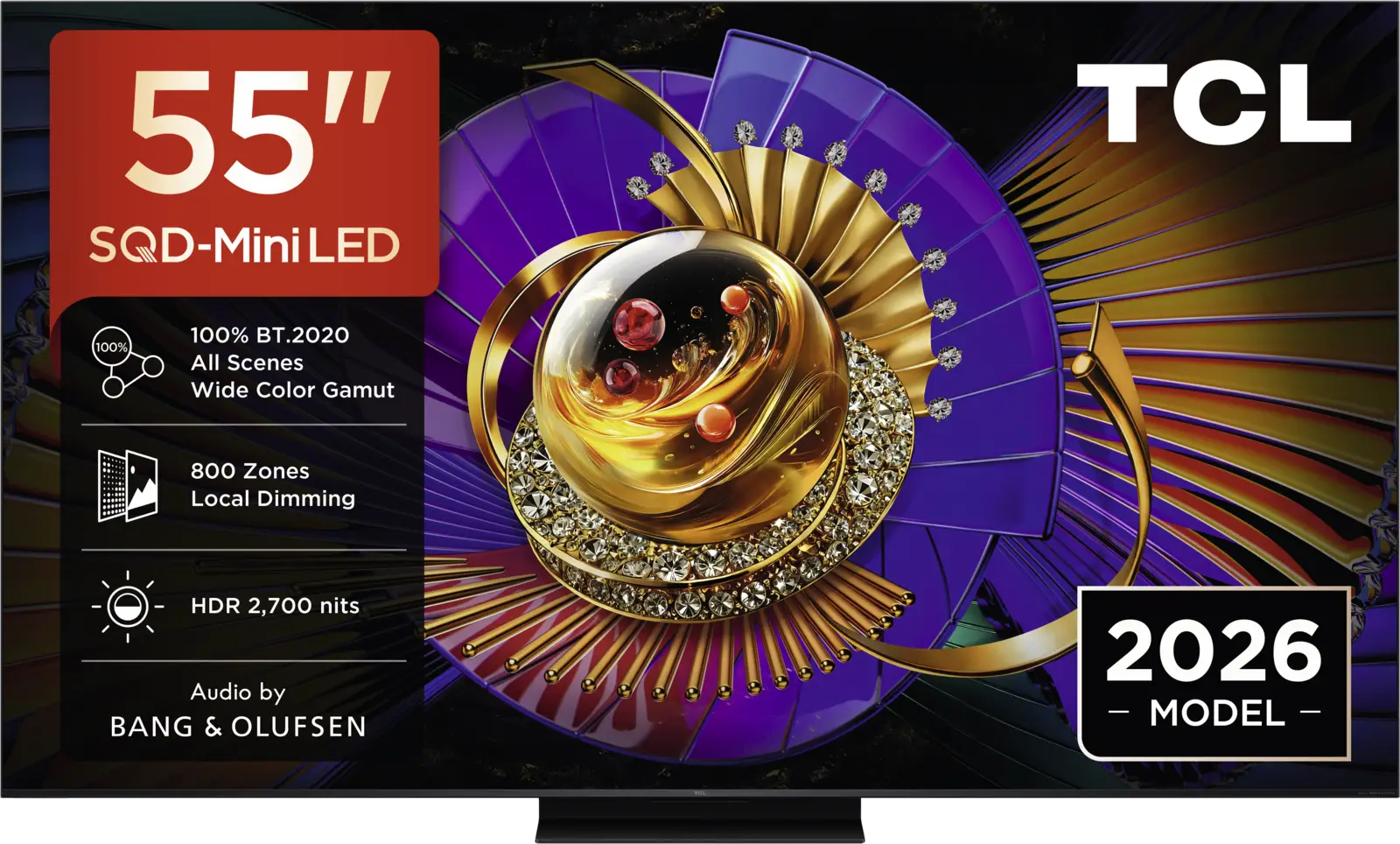 TCL 55MSQLED85L SQD Mini LED 4K TV (2026)