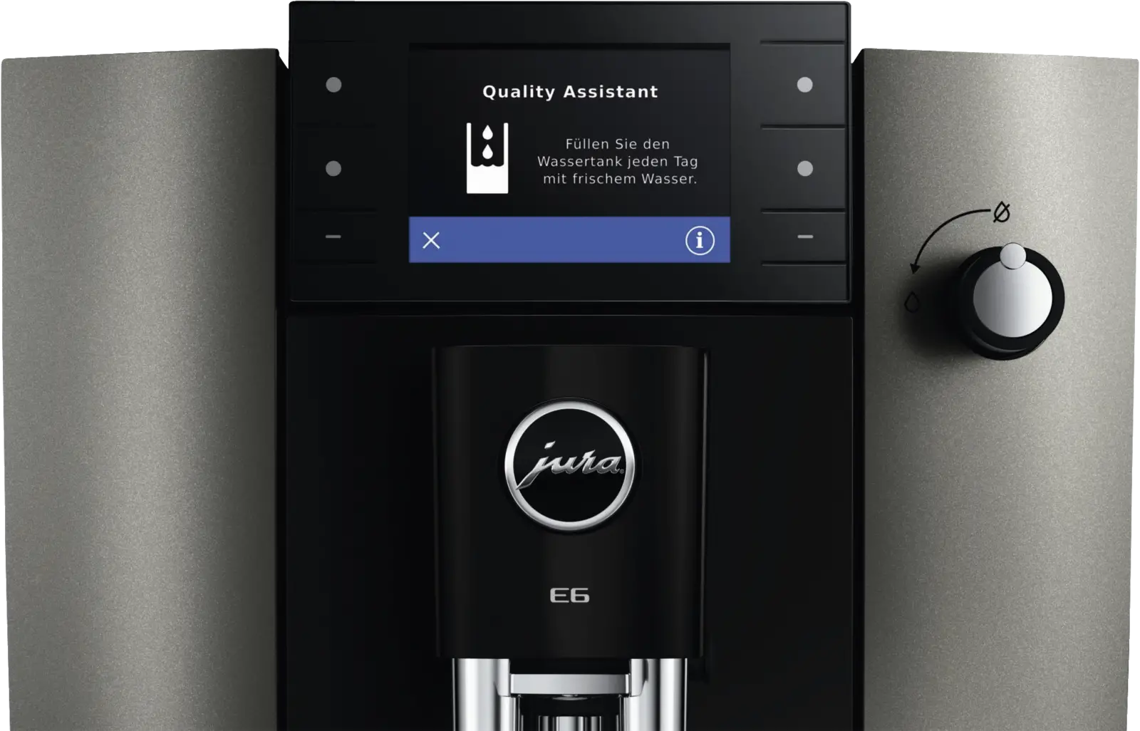 JURA E6 Dark Inox (ED) Volautomatische Koffiemachine