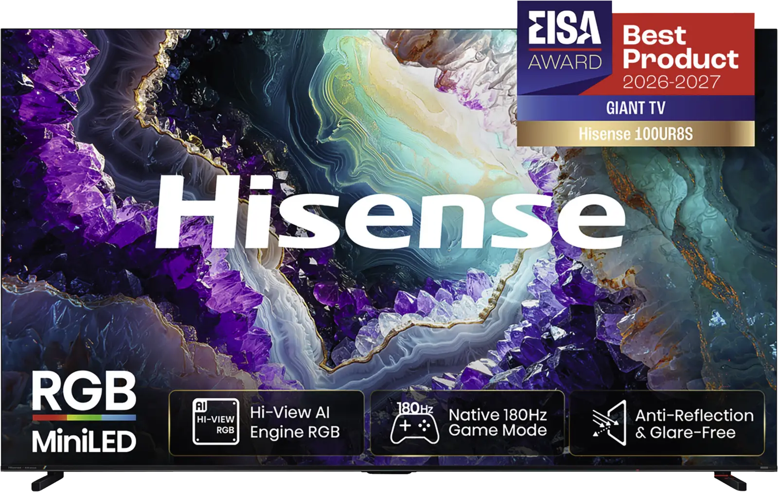 Hisense 100UR8S RGB MiniLED 4K 180Hz Smart TV (2026)