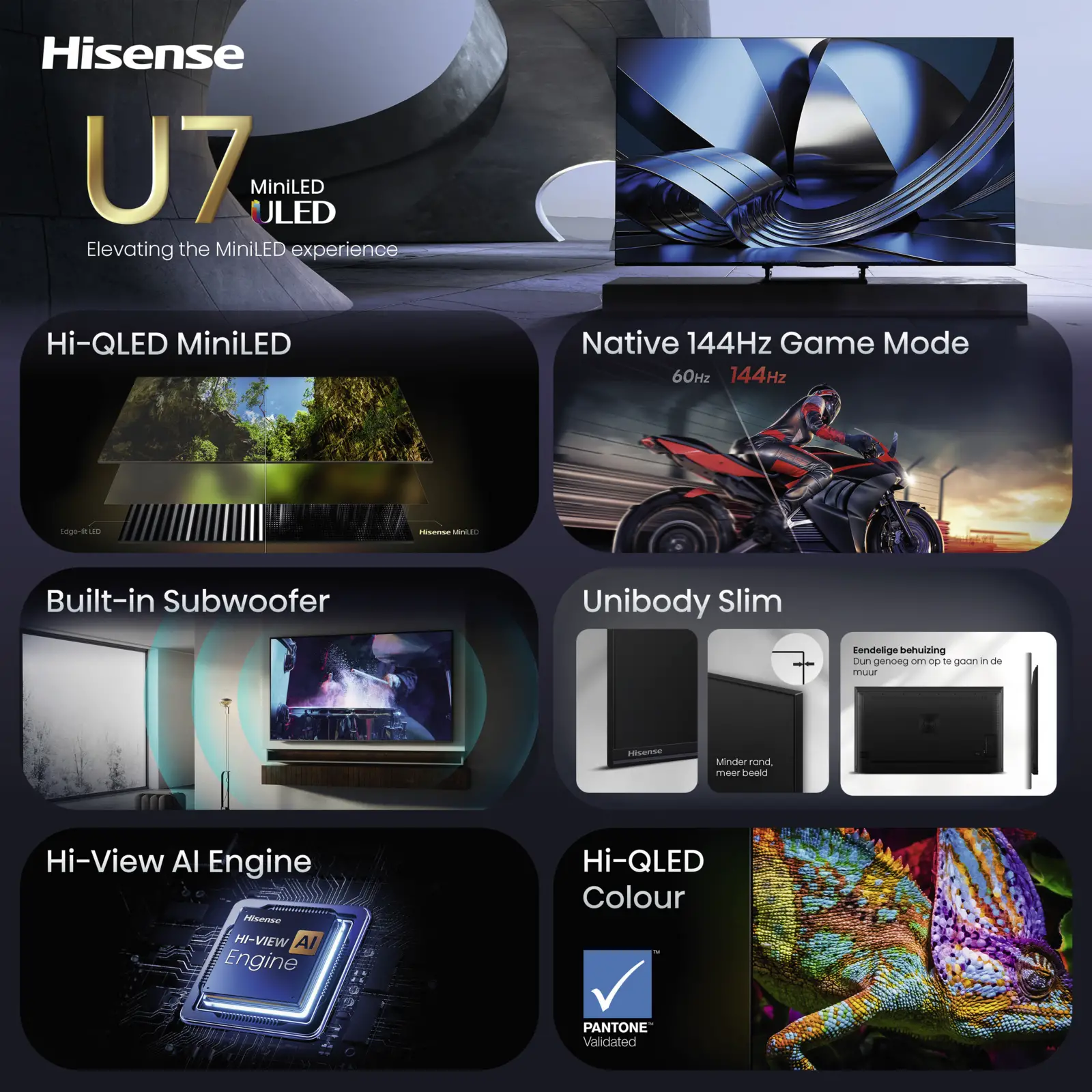 Hisense 55U79SE Hi-QLED MiniLED 4K 144Hz Smart TV (2026)