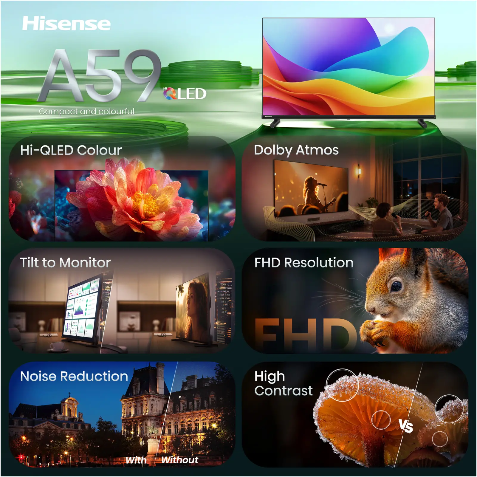 Hisense 32A59S Hi-QLED FHD 60Hz Smart TV (2026)