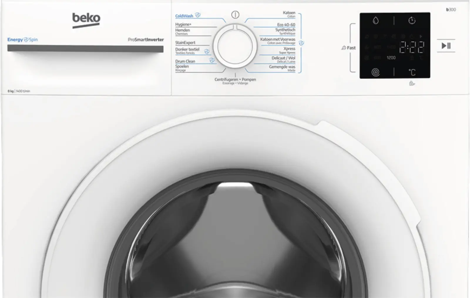 Beko BM3WFU38412CW Wasmachine