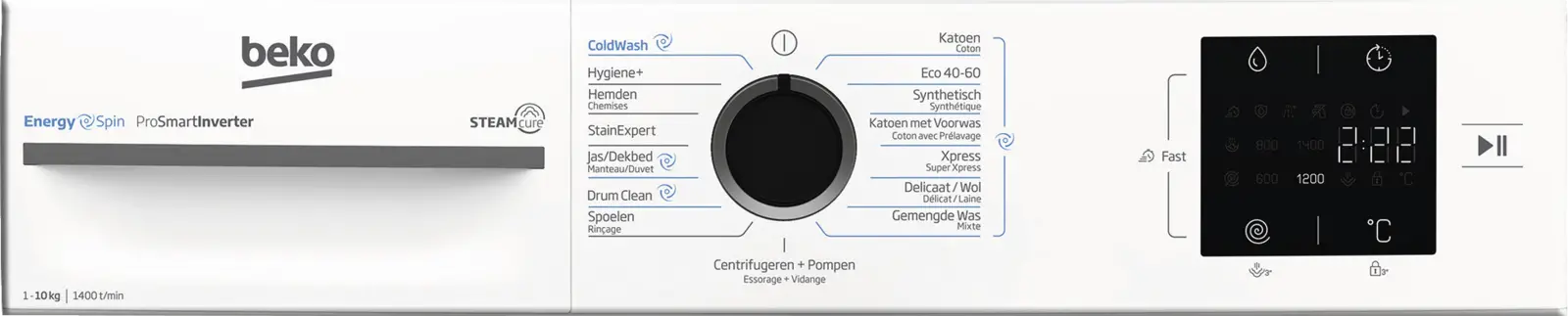 Beko BM3WFT31041W Wasmachine