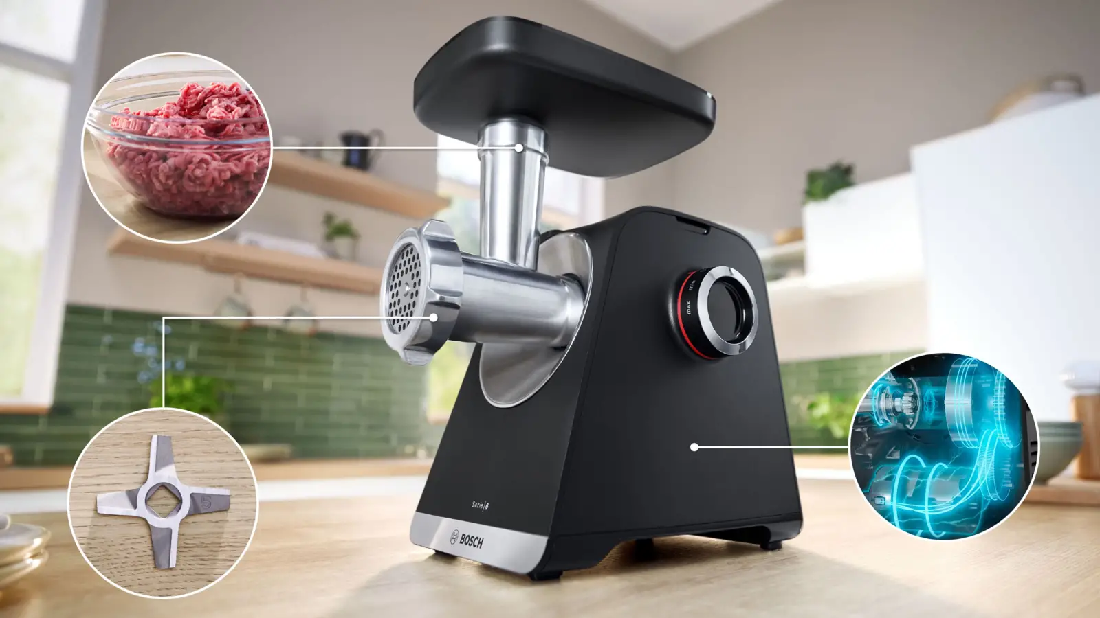 BOSCH MFWS660B Serie 6 MultiPower Vleesmolen