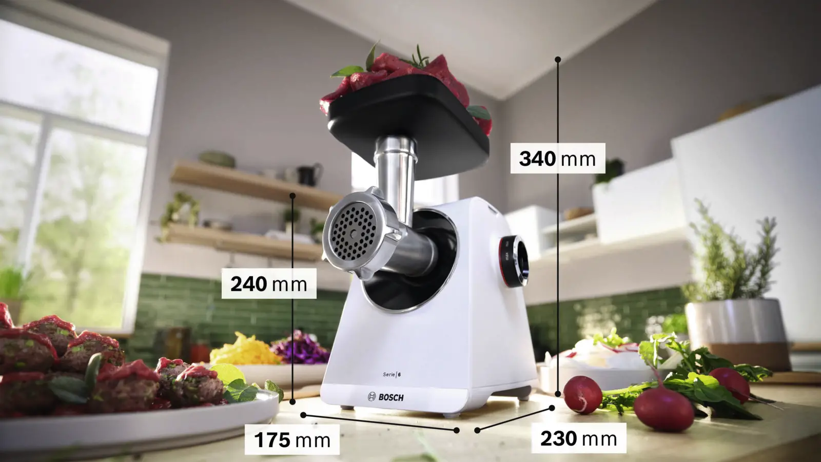 BOSCH MFWS607W Serie 6 MultiPower Vleesmolen